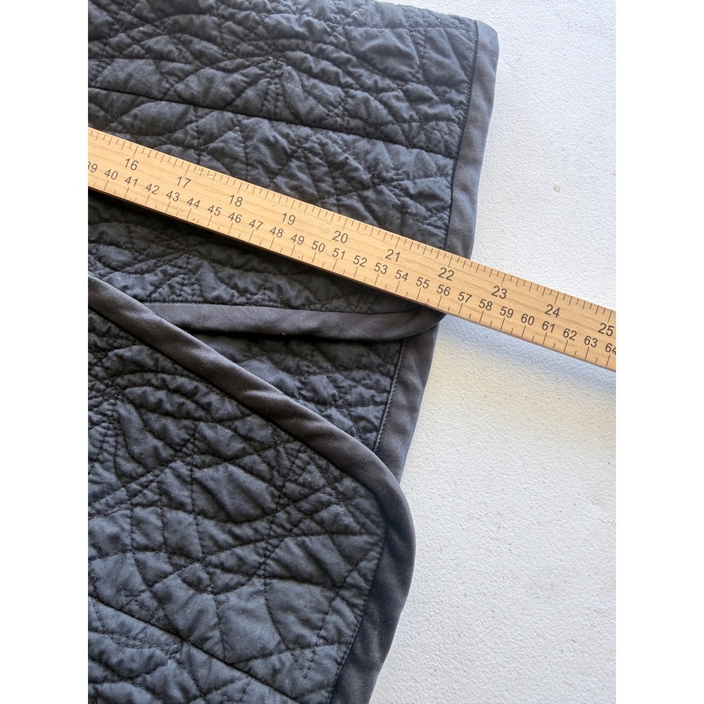 Chloe Noir Black Quilted Cotton Asymmetric Button High Neck Jacket T40 France - Picture 5 of 7